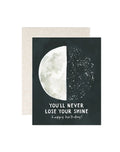 Speckle Moon Birthday Greeting Card