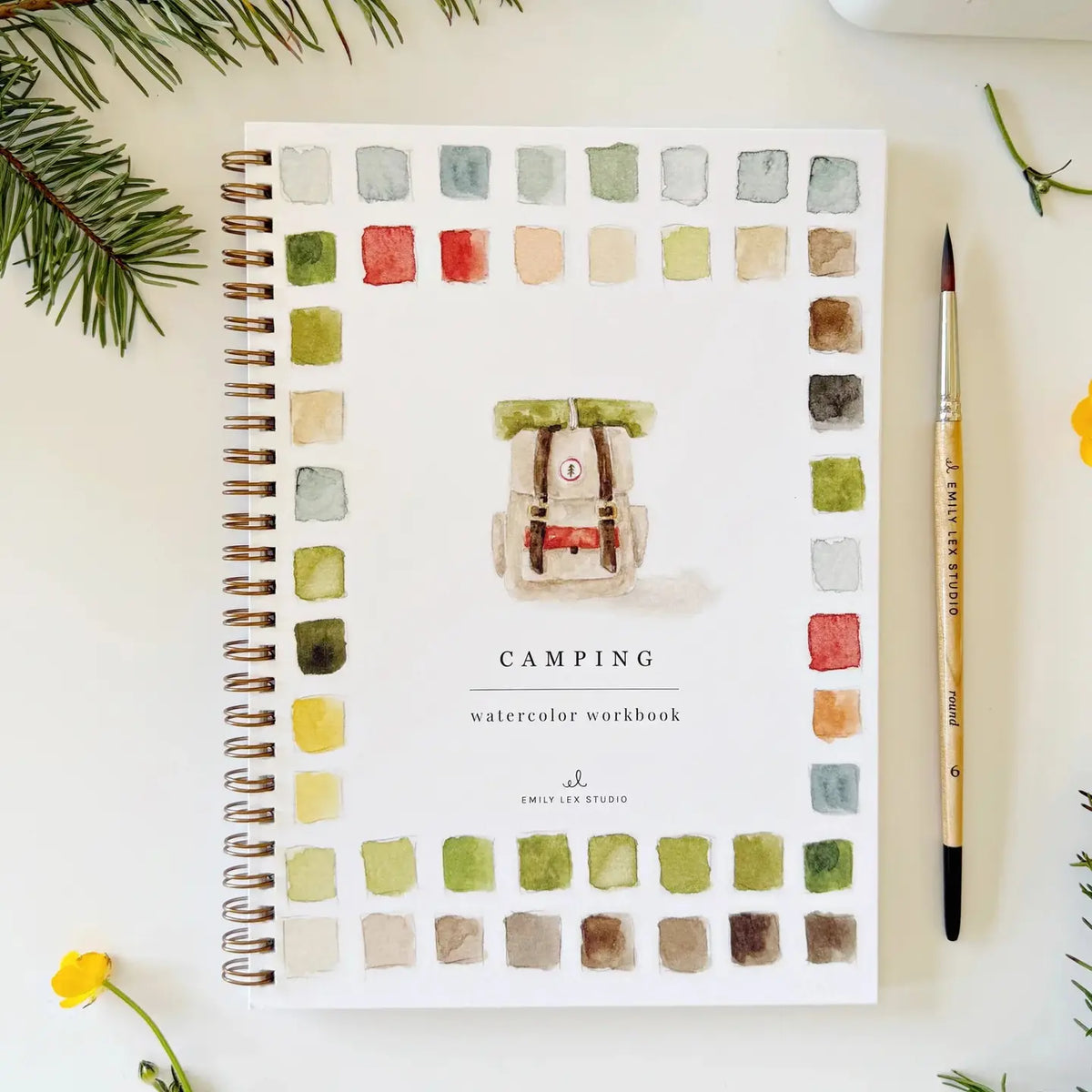 Emily Lex Watercolor Workbook - Camping
