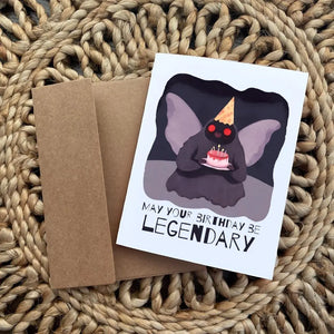 Mothman Cryptid Funny Birthday Card