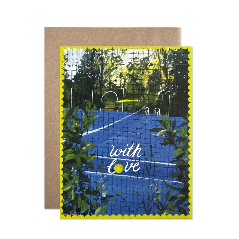 With Love Tennis By Helen Dealtry Card