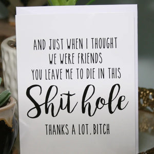 Shithole Greeting Card