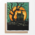 Haunted House Halloween Notecard