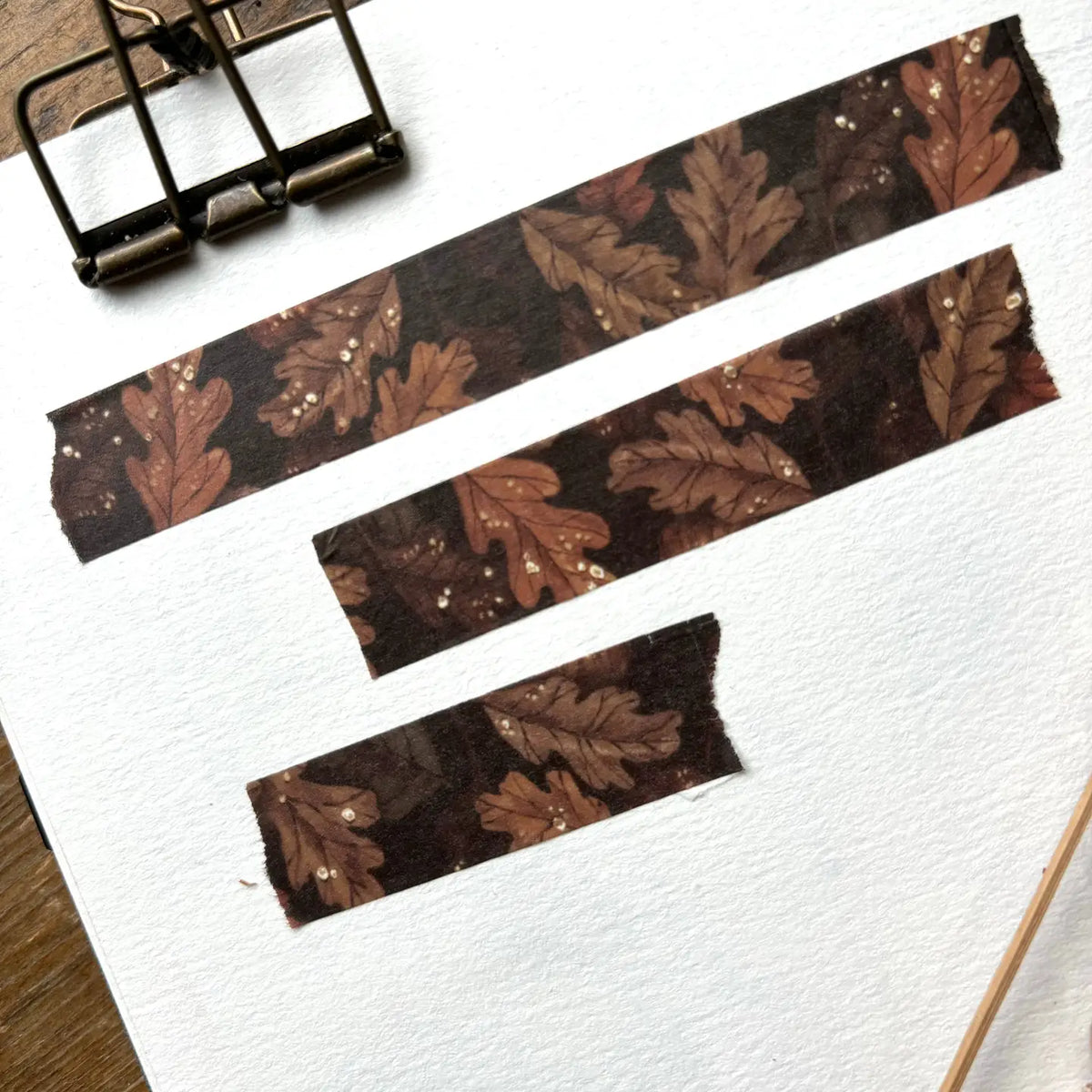 Autumn Oak Leaves 15mm Washi Tape