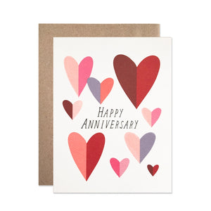Anniversary Folded Hearts