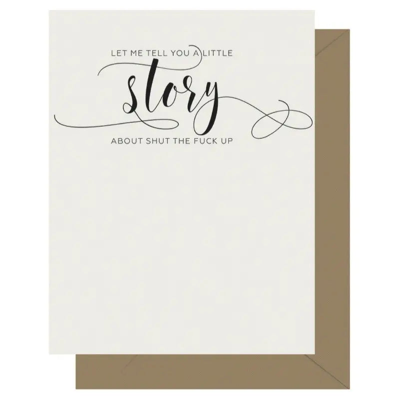 Crass Calligraphy Story Card