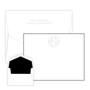 Delavan Monogram Note - Embossed