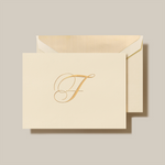 Load image into Gallery viewer, Crane Script Initial Folded Notecard, Set of 20
