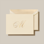 Load image into Gallery viewer, Crane Script Initial Folded Notecard, Set of 20
