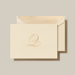 Load image into Gallery viewer, Crane Script Initial Folded Notecard, Set of 20
