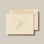 Load image into Gallery viewer, Crane Script Initial Folded Notecard, Set of 20
