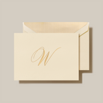 Load image into Gallery viewer, Crane Script Initial Folded Notecard, Set of 20
