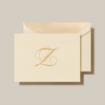 Load image into Gallery viewer, Crane Script Initial Folded Notecard, Set of 20
