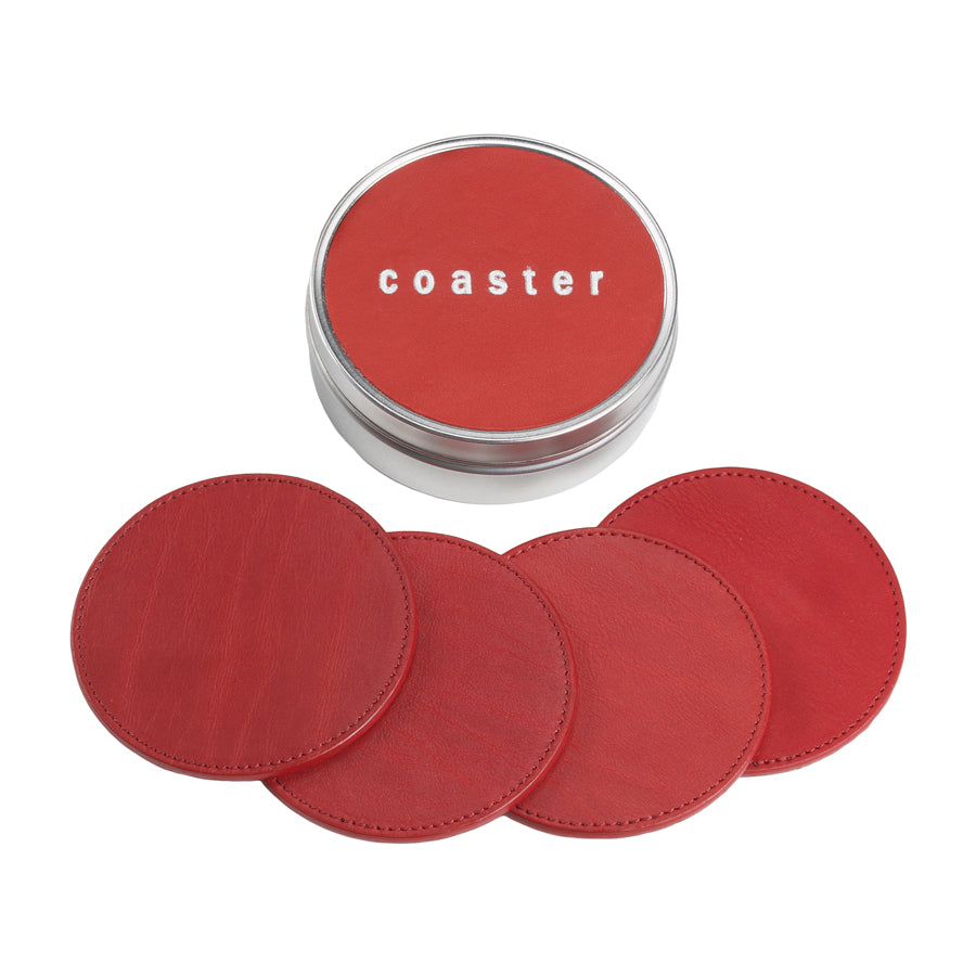 4 Coasters with Tin Box