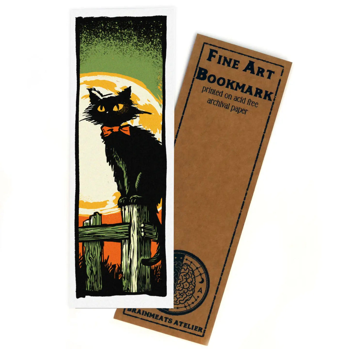 Witchy Halloween Black Cat Bookmark