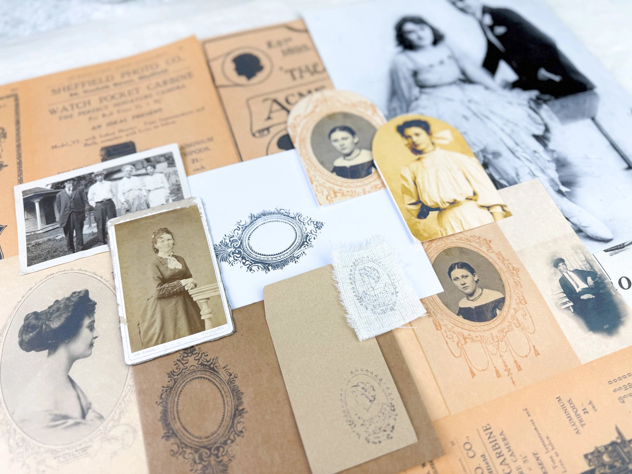 Portrait Ephemera Kit For Paper Crafting