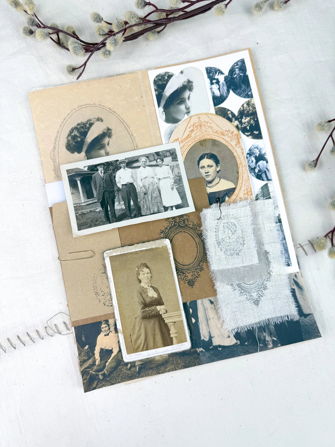 Portrait Ephemera Kit For Paper Crafting