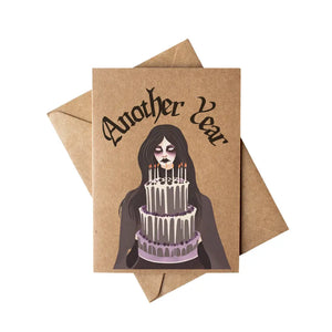 Witchy Goth Girl Birthday Card