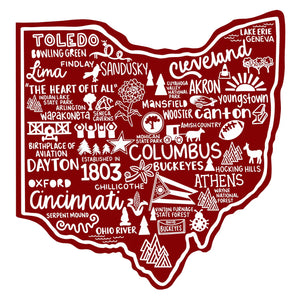 Ohio Map Sticker