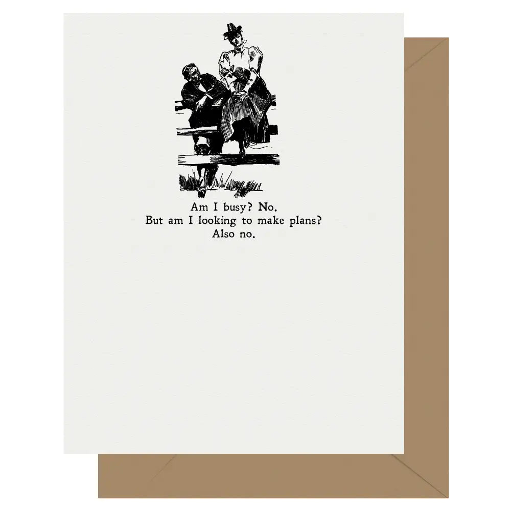 Gibson Girl Make Plans Card