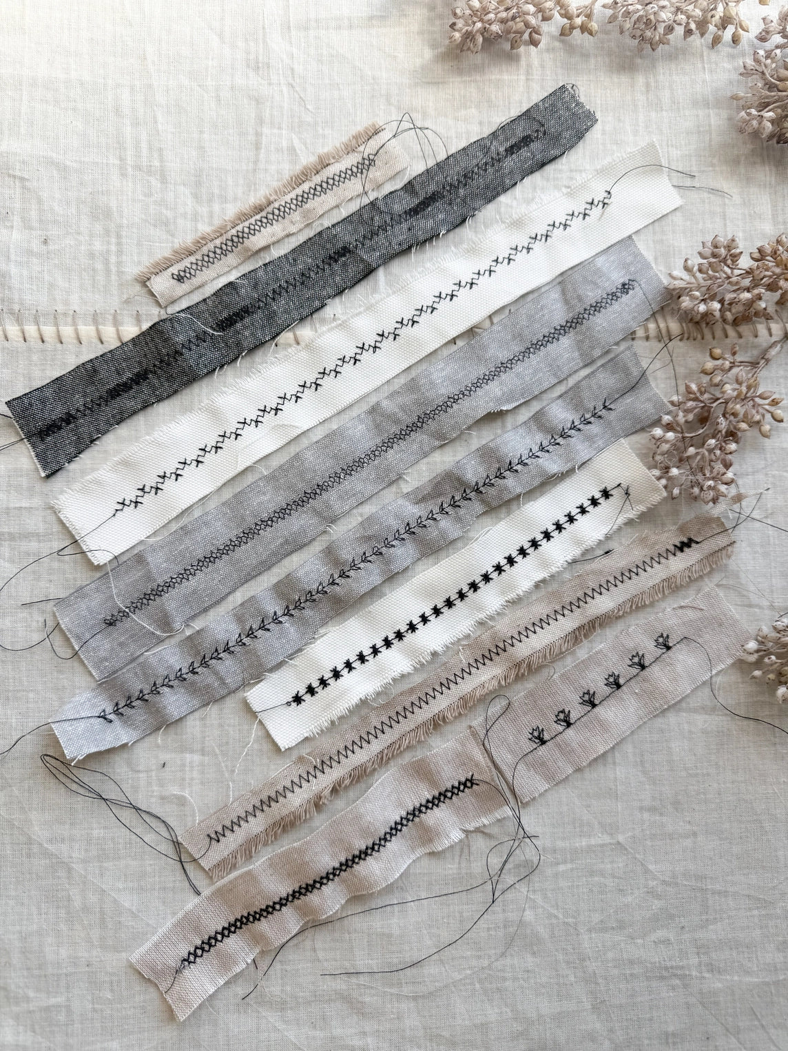 Stitched Fabric Pack- Mixed Media Art Supplies