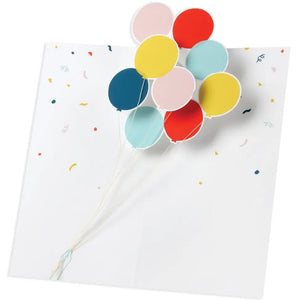 Hooray Pop-Up Birthday Card with Bright Balloons