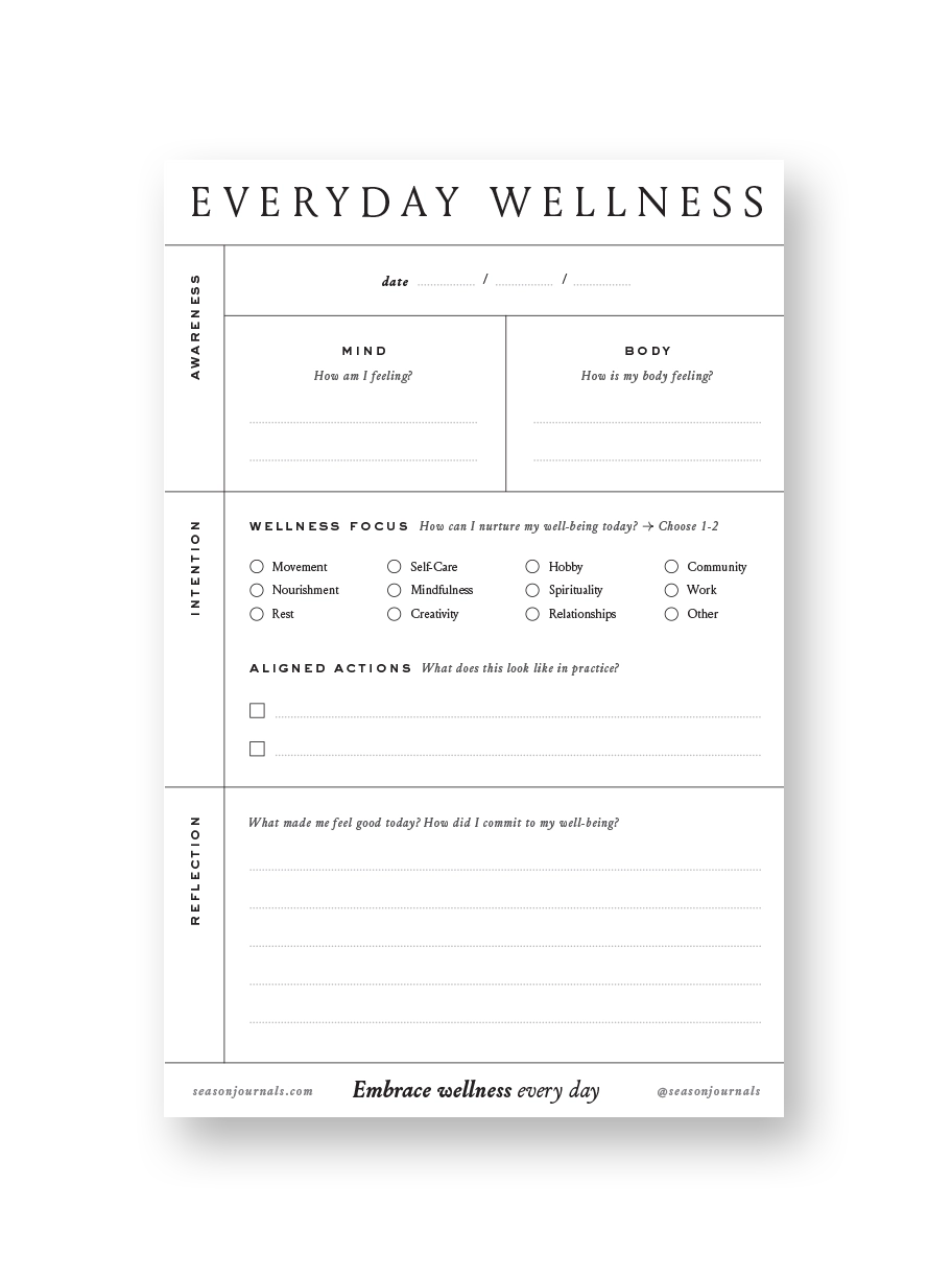 Everyday Wellness Notepad