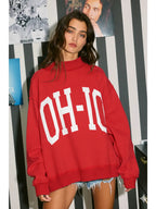 'Oh-Io & Oh' Reversible Mockneck Sweatshirt