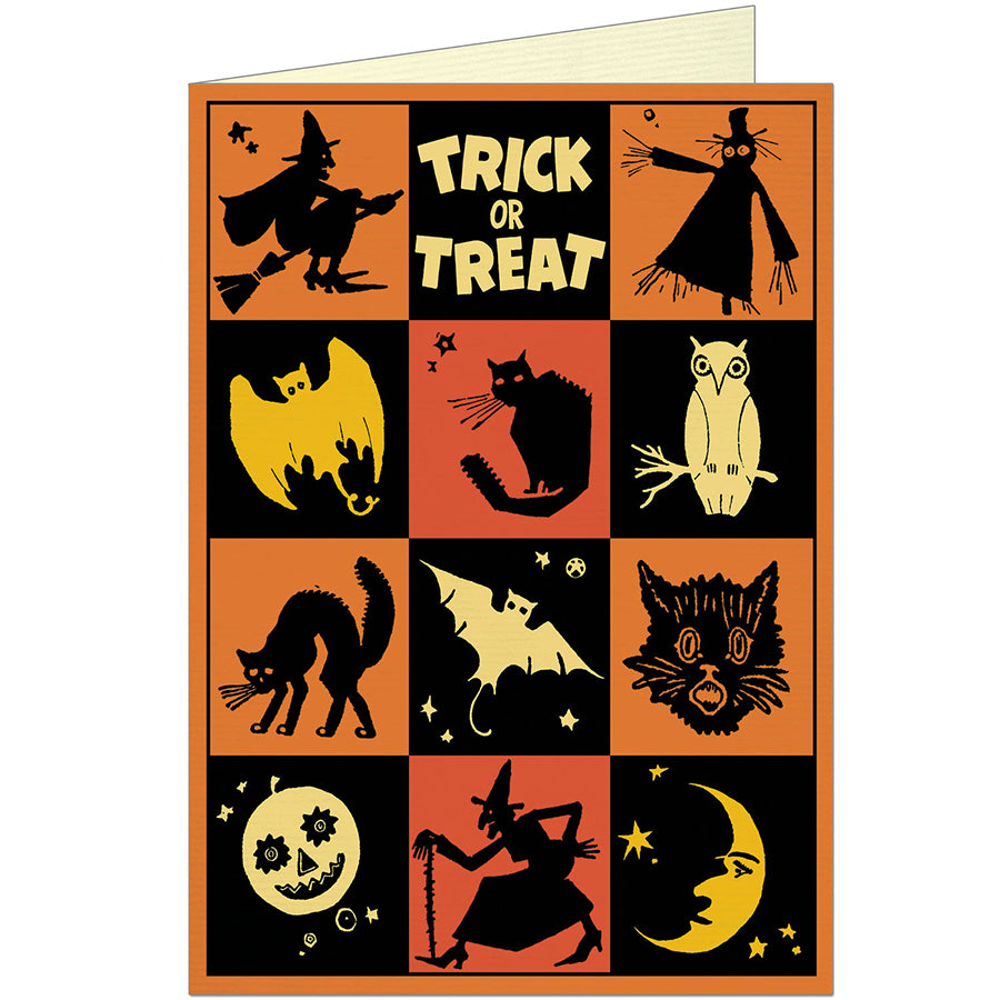 Halloween Checkerboard Greeting Card