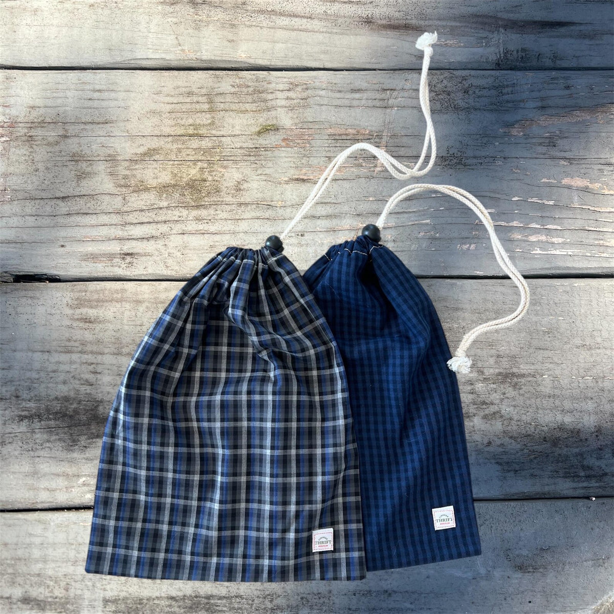 Circular Thrift  Upcycled Drawstring Pouch