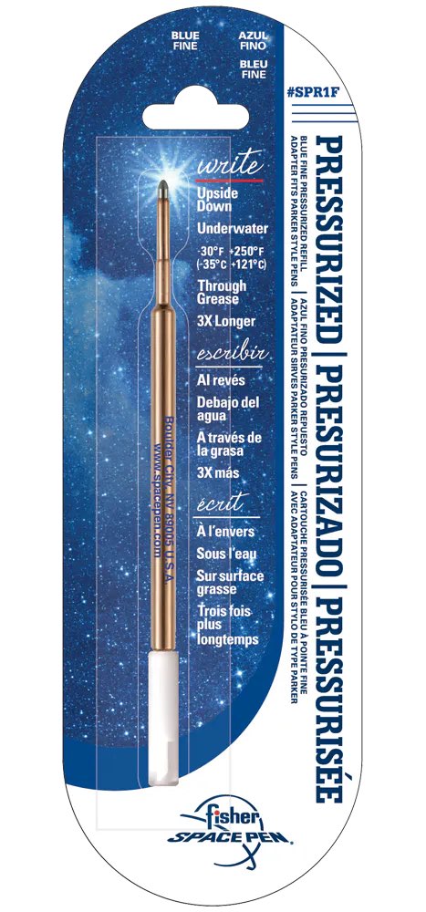 Fisher Space Pen’s Sealed Pressurized Ink Cartridge