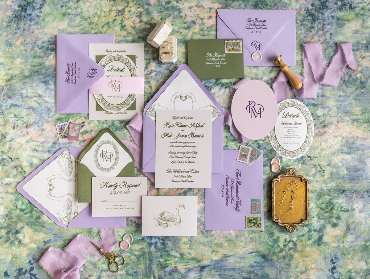 107# Metallic Pearl Flat Cards & Envelopes