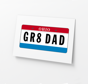 GR8 DAD License Plate Father's Day Card