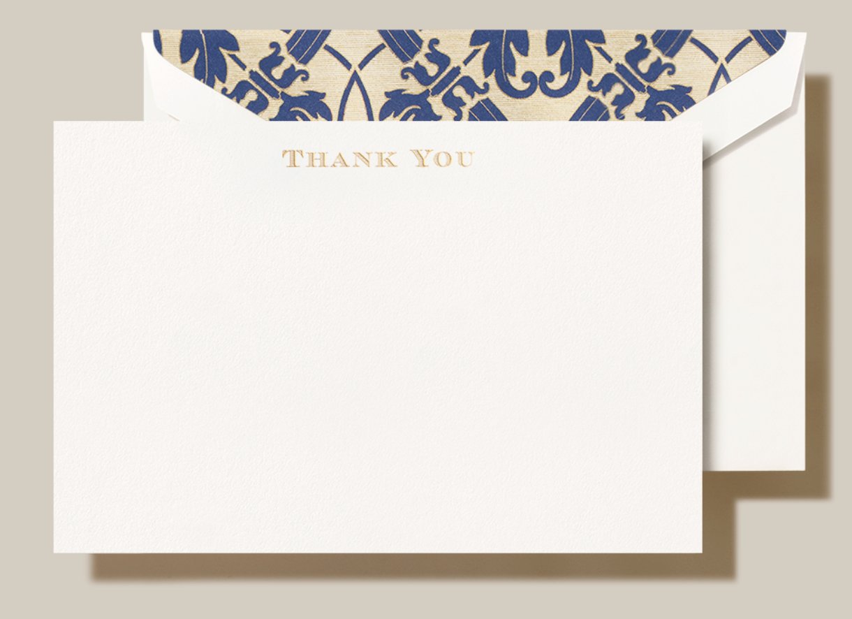Crane Regency Thank You Cards - Set of 10