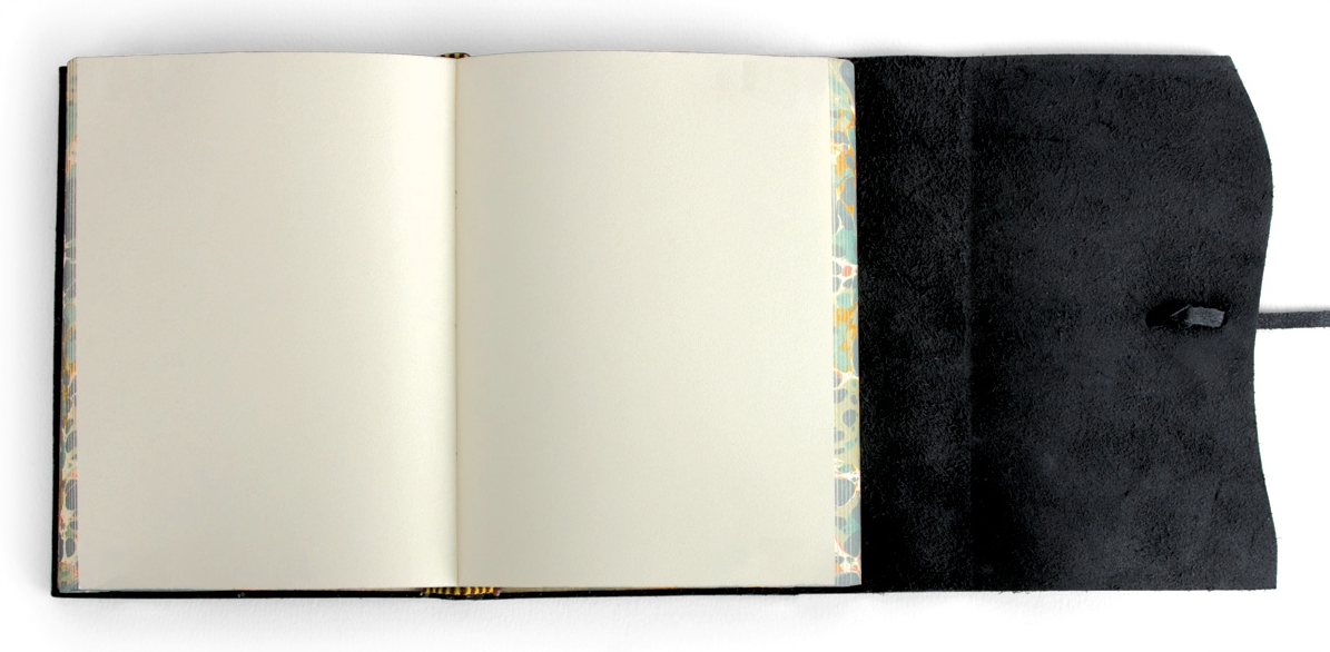 Black leather wrap cover leather journal