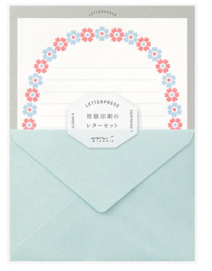 Midori Letterpress Letter Set