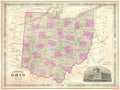Vintage Style Map - OHIO